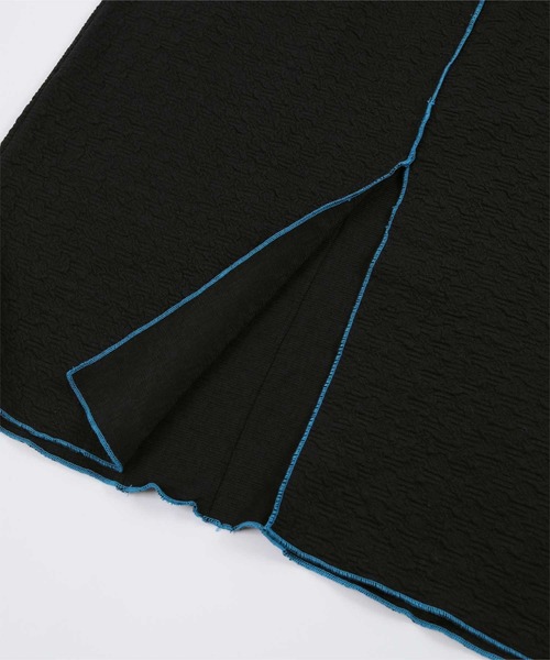 miette（ミエット）の「配色メローラインデザインワンピース（ワンピース・レディース・アイボリー/ブラック・FREE）」の8枚目の写真