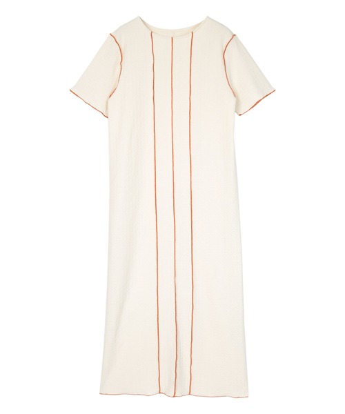 miette（ミエット）の「配色メローラインデザインワンピース（ワンピース・レディース・アイボリー/ブラック・FREE）」の12枚目の写真