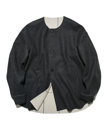【ETHOSENS/エトセンス】Cut off shirt jacket