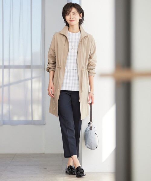 J.PRESS(ジェイプレス)の「【洗える・撥水】マイクロタフタ ロング コート(その他アウター・レディース・ライトグレー系/ブラウン系/ネイビー系・11/9)」の7枚目の写真