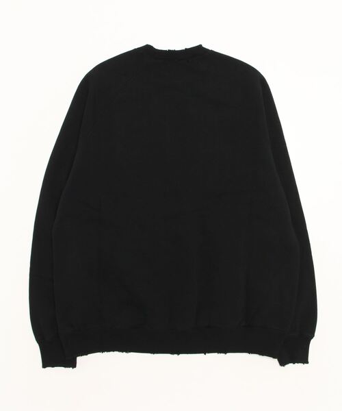 GOLD（ゴールド）の「東洋エンタープライズ GOLD / ゴールド：LOOPWHEEL SWEAT RAGLAN CREW NECK DAMAGE AGED：23A-GL69097[MUS]（スウェット・メンズ・ブラック/ヘザーグレー/レッド/ブルー系その他・L）」の5枚目の写真
