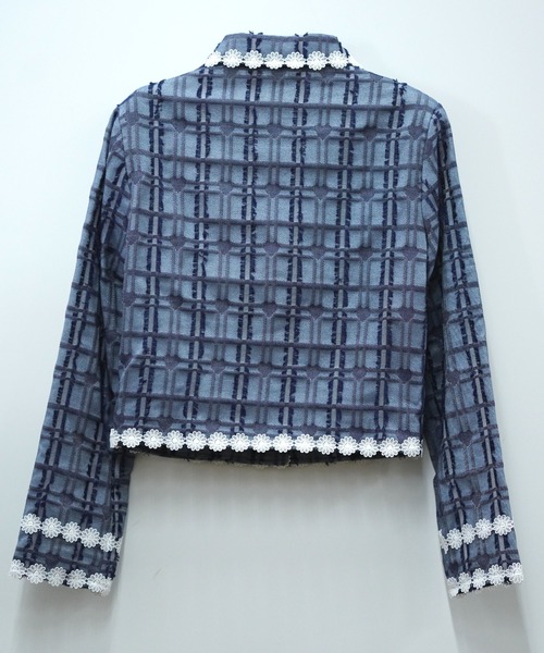 Sister Jane（シスタージェーン）の「SisterJane/シスタージェーン/Rodeo Daisy Trimmed Jacket（テーラードジャケット・レディース・ブルー・SMALL/MEDIUM）」の8枚目の写真