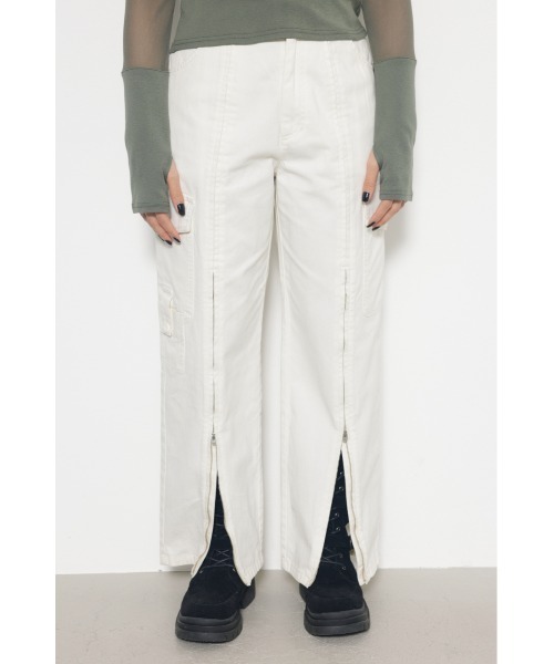 LAGUA GEM(ラグアジェム)の「ZIP SLIT カーゴパンツ(カーゴパンツ・レディース・ブラック/アイボリー・SMALL/X-SMALL/MEDIUM)」の13枚目の写真