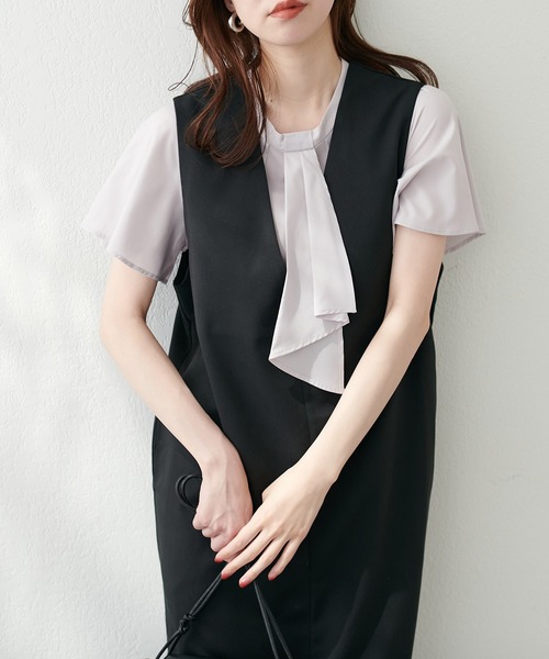 natural couture(ナチュラルクチュール)の「スカーフボータイフレア袖ブラウス(シャツ/ブラウス・レディース・イエロー系その他/グレイッシュベージュ/アイボリー/その他1/その他2/ネイビー/ミント/ブラウン/その他4・FREE)」の20枚目の写真