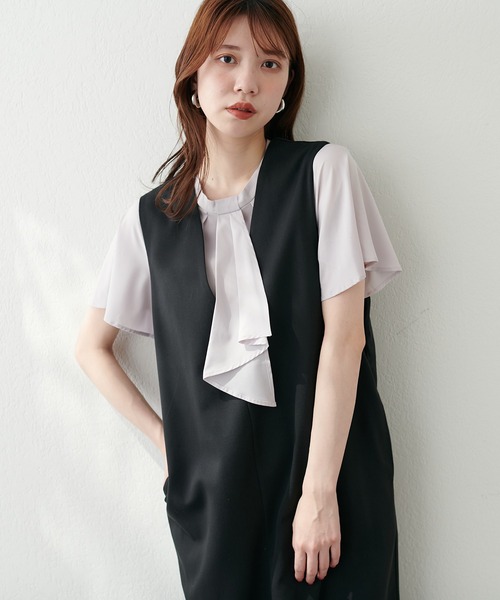 natural couture(ナチュラルクチュール)の「スカーフボータイフレア袖ブラウス(シャツ/ブラウス・レディース・イエロー系その他/グレイッシュベージュ/アイボリー/その他1/その他2/ネイビー/ミント/ブラウン/その他4・FREE)」の22枚目の写真