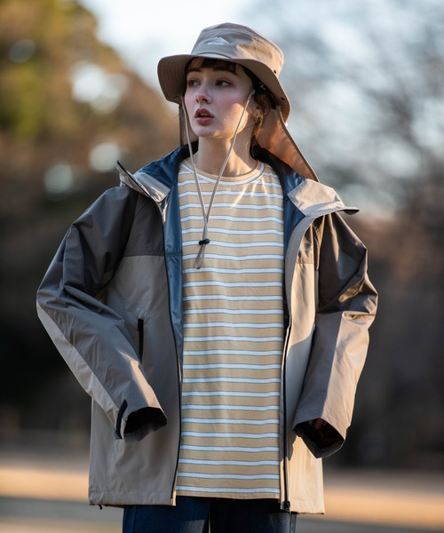 OUTDOOR PRODUCTS APPAREL(アウトドアプロダクツアパレル)の「マルチボーダーBIG ビッグシルエット Tシャツ(Tシャツ/カットソー・レディース・グリーン/イエロー/ネイビー/ベージュ・FREE)」の19枚目の写真