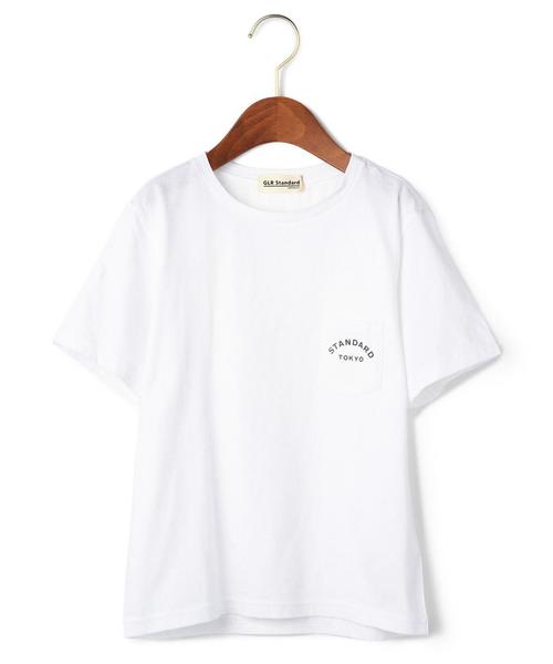 green label relaxing(グリーンレーベルリラクシング)の「【JUNIOR】STDKプリントポケット(Tシャツ/カットソー・キッズ・オフホワイト/グレー/オリーブ・155/145)」の2枚目の写真