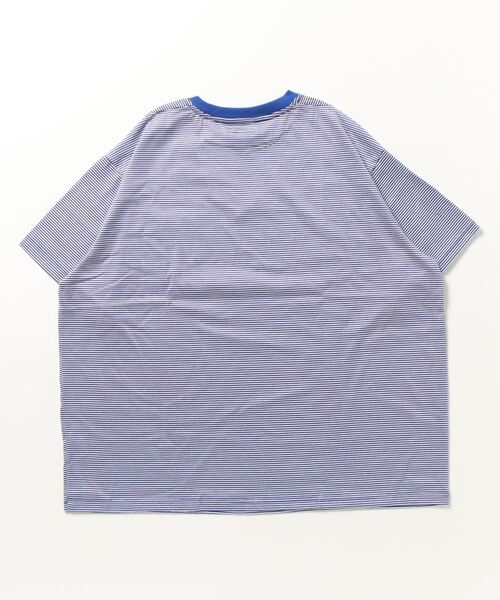 NECESSARY or UNNECESSARY（ネセサリーオアアンネセサリー）の「NECEdelta/m bdrM（Tシャツ/カットソー・メンズ・ブルー・MEDIUM/LARGE）」の2枚目の写真