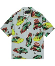 『mahagrid/マハグリッド』RACING CAR OPEN COLLAR HALF SLEEVE SHIRT/レーシングカー シャツ
