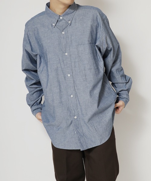 SERO(セロ)の「SERO/セロ B.D WIDE SHIRT CHAMBRAY シャンブレーシャツ オーバーサイズ(シャツ/ブラウス・メンズ・インディゴブルー・15 /16)」の11枚目の写真