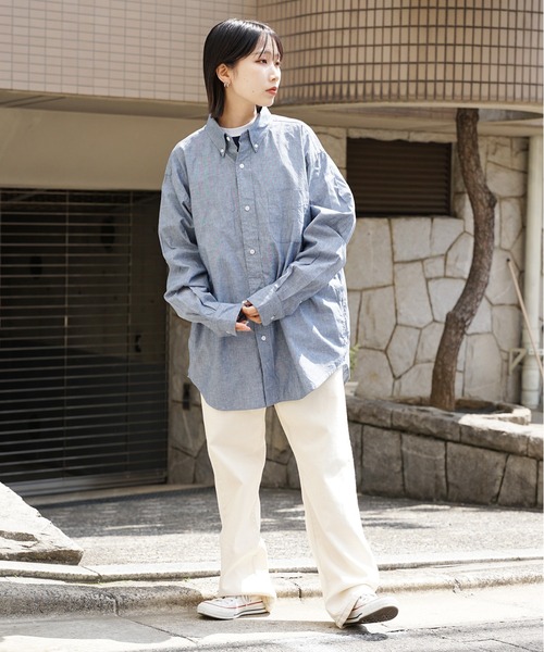 SERO(セロ)の「SERO/セロ B.D WIDE SHIRT CHAMBRAY シャンブレーシャツ オーバーサイズ(シャツ/ブラウス・メンズ・インディゴブルー・15 /16)」の18枚目の写真