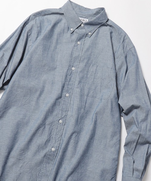SERO(セロ)の「SERO/セロ B.D WIDE SHIRT CHAMBRAY シャンブレーシャツ オーバーサイズ(シャツ/ブラウス・メンズ・インディゴブルー・15 /16)」の15枚目の写真