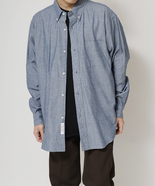 SERO(セロ)の「SERO/セロ B.D WIDE SHIRT CHAMBRAY シャンブレーシャツ オーバーサイズ(シャツ/ブラウス・メンズ・インディゴブルー・15 /16)」の20枚目の写真