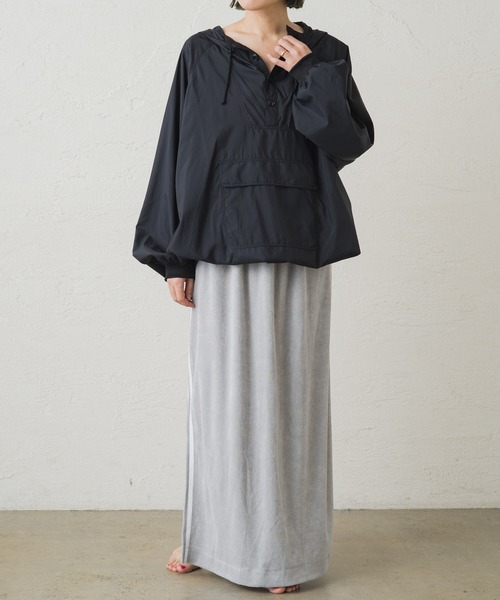 Omekashi(オメカシ)の「【earthy_】 パイルラインスカート(スカート・レディース・ブラック/オフホワイト/グレー・M/S)」の15枚目の写真