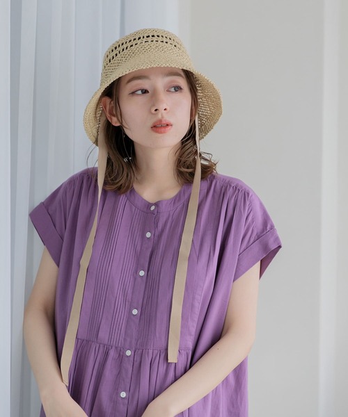 URBAN RESEARCH Sonny Label(アーバンリサーチサニーレーベル)の「エアリーコットンピンタックワンピース(ワンピース・レディース・ブラック/ブルー系その他/パープル系その他/グレー・FREE)」の6枚目の写真