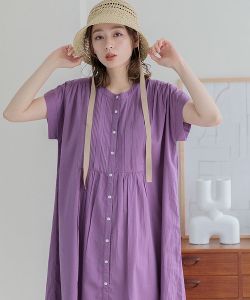 美品サニーレーベルきれい色ゆったり23SSエアリーコットンピンタックワンピース♪ URBAN RESEARCH Sonny Label（アーバンリサーチサニーレーベル