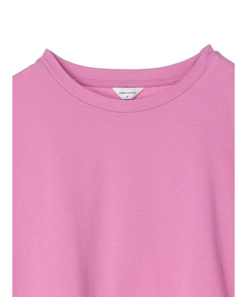 AMERICAN HOLIC（アメリカンホリック）の「抗菌防臭ラウンドテールカットプルオーバー（Tシャツ/カットソー・レディース・ピンク/イエロー/ブラック/オフホワイト/グレイッシュベージュ/ブルー・L/M）」の17枚目の写真