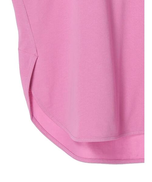 AMERICAN HOLIC（アメリカンホリック）の「抗菌防臭ラウンドテールカットプルオーバー（Tシャツ/カットソー・レディース・ピンク/イエロー/ブラック/オフホワイト/グレイッシュベージュ/ブルー・L/M）」の10枚目の写真