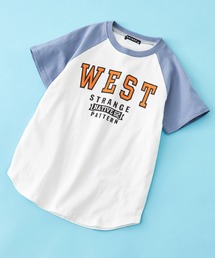 SHISKY | SHISKY / シスキー ちょいBICシルエット ロゴプリント ラグラン カットソー  半袖 キッズ(Tシャツ/カットソー)