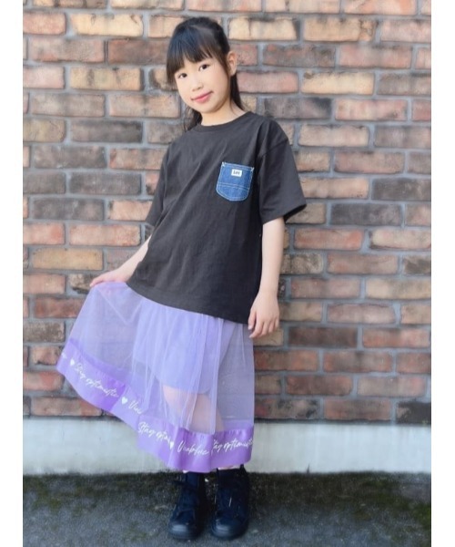 Lee（リー）の「【Lee】デニムポケットＴシャツ（Tシャツ/カットソー・キッズ・ブラック・120/130/140/160/105/150）」の15枚目の写真