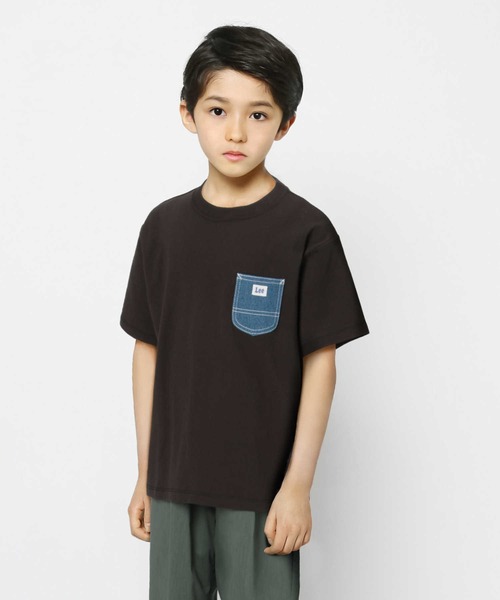 Lee（リー）の「【Lee】デニムポケットＴシャツ（Tシャツ/カットソー・キッズ・ブラック・120/130/140/160/105/150）」の18枚目の写真