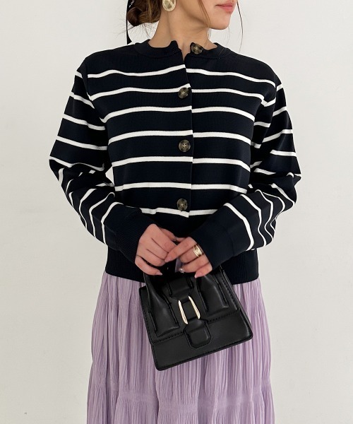 細ボーダーカーディガン（カーディガン/ボレロ）｜Rashik（ラシク）