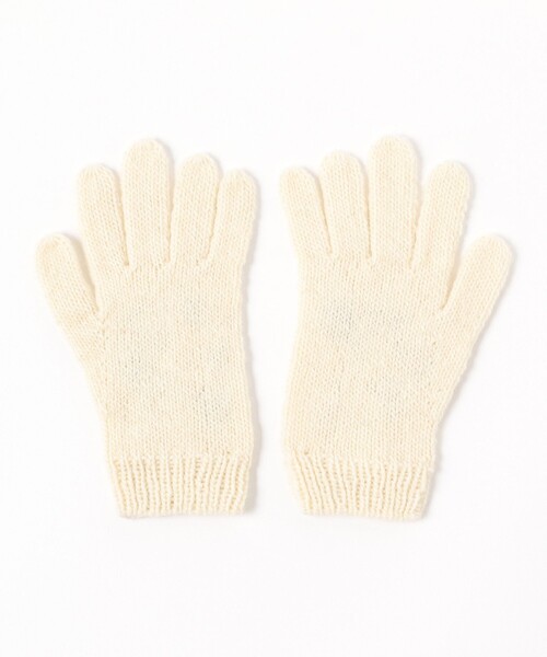 BEAMS BOY(ビームスボーイ)の「BEAMS BOY / 手編み 花刺繍 グローブ(手袋・レディース・チャコールグレー/ネイビー/オフホワイト・ONE SIZE)」の12枚目の写真