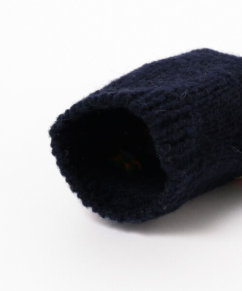BEAMS BOY(ビームスボーイ)の「BEAMS BOY / 手編み 花刺繍 グローブ(手袋・レディース・チャコールグレー/ネイビー/オフホワイト・ONE SIZE)」の9枚目の写真