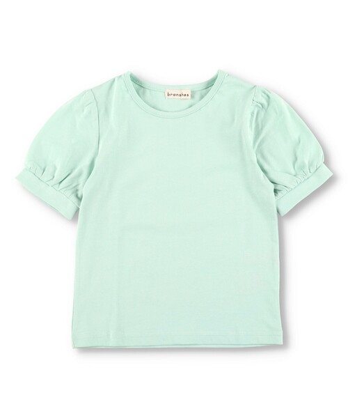 BRANSHES（ブランシェス）の「パフスリーブ5分袖Tシャツ（Tシャツ/カットソー・キッズ・オフホワイト/ブラック/グレイッシュベージュ/ブルー/ライトグリーン・120/130/100/110/140）」の4枚目の写真