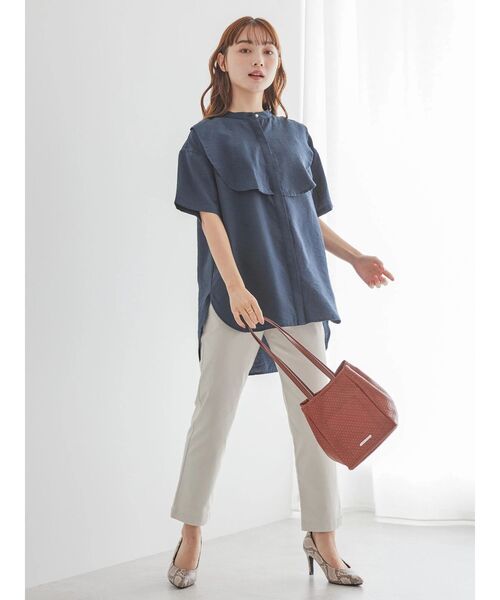 AMERICAN HOLIC（アメリカンホリック）の「フロントフリルブラウス（シャツ/ブラウス・レディース・オレンジ/アイボリー/ミント/ネイビー・M/L）」の15枚目の写真