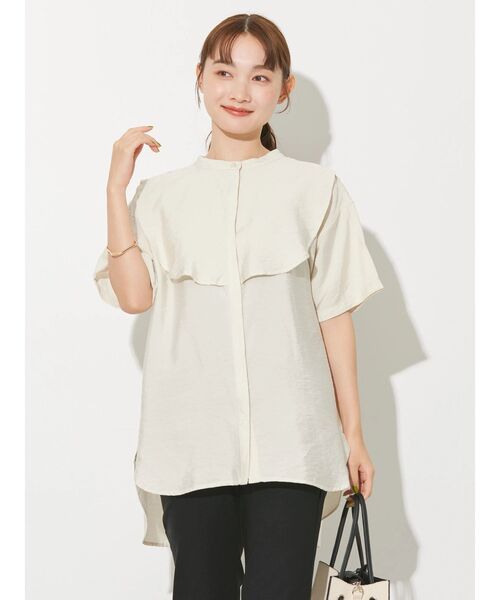 AMERICAN HOLIC（アメリカンホリック）の「フロントフリルブラウス（シャツ/ブラウス・レディース・オレンジ/アイボリー/ミント/ネイビー・M/L）」の18枚目の写真