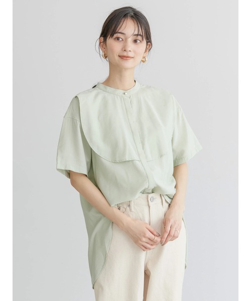 AMERICAN HOLIC（アメリカンホリック）の「フロントフリルブラウス（シャツ/ブラウス・レディース・オレンジ/アイボリー/ミント/ネイビー・M/L）」の3枚目の写真