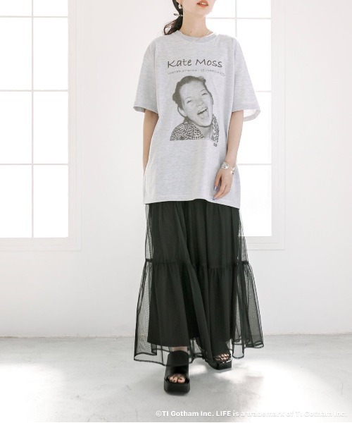 mystic(ミスティック)の「LIFE Tシャツ(Tシャツ/カットソー・レディース・ブラウン/グレー/ピンク・FREE)」の4枚目の写真