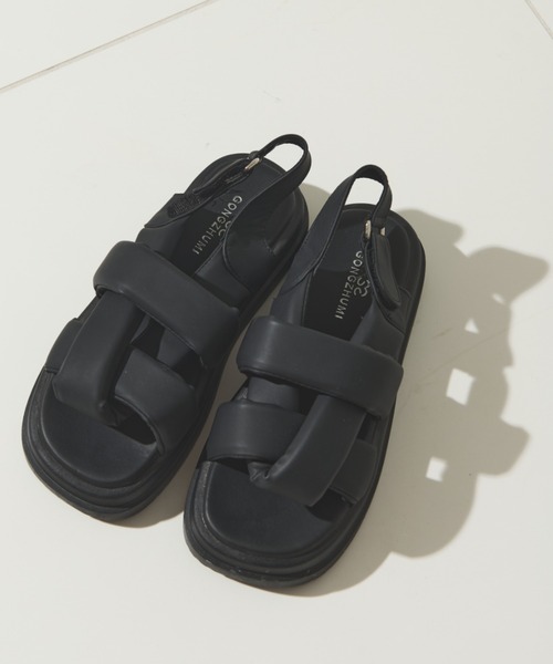 Solace（ソレイス）の「ヘビーソールニュアンスクッションサンダル（サンダル・レディース・ブラック・M/L）」の10枚目の写真