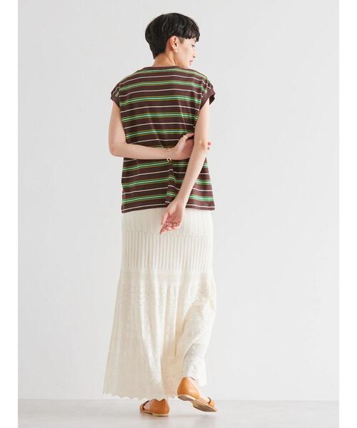 AMERICAN HOLIC（アメリカンホリック）の「透かし編みニットスカート（スカート・レディース・オフホワイト/ネイビー・L/M）」の19枚目の写真