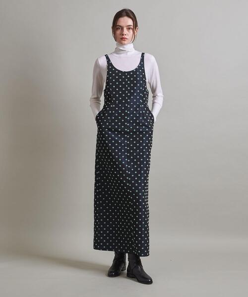 LOEFF（ロエフ）の「＜LOEFF＞インベーダー ジャカード タフタ ジャンパースカート（ジャンパースカート・レディース・ネイビー・0/1）」の16枚目の写真