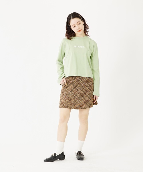 MILKFED.(ミルクフェド)の「BASIC LOGO SOCKS(ソックス/靴下・レディース・チャコール/ベージュ/ライトピンク/ホワイト・ONE SIZE)」の16枚目の写真