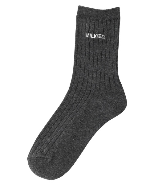MILKFED.(ミルクフェド)の「BASIC LOGO SOCKS(ソックス/靴下・レディース・チャコール/ベージュ/ライトピンク/ホワイト・ONE SIZE)」の19枚目の写真