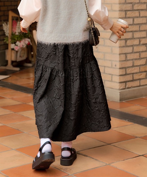 タオコムデギャルソン　ティアードスカート　チューリップ　ジャガード 2023SS タオ コムデギャルソン tao COMME des GARCONS SHUN SUDO
