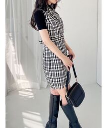 RESEXXY | フリンジツイードミニワンピース(ワンピース)