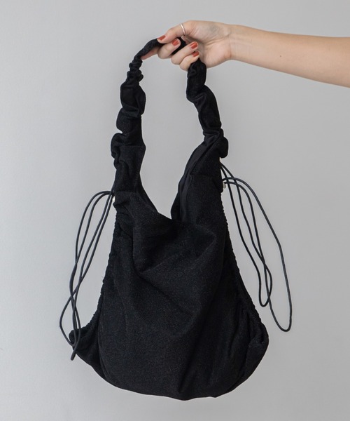 VACANCY(ヴァカンシー)の「ドロストラメトートバッグ(トートバッグ・レディース・シルバー/ブラウン/グリーン/ダークブルー/レッド/ブラック・FREE)」の3枚目の写真