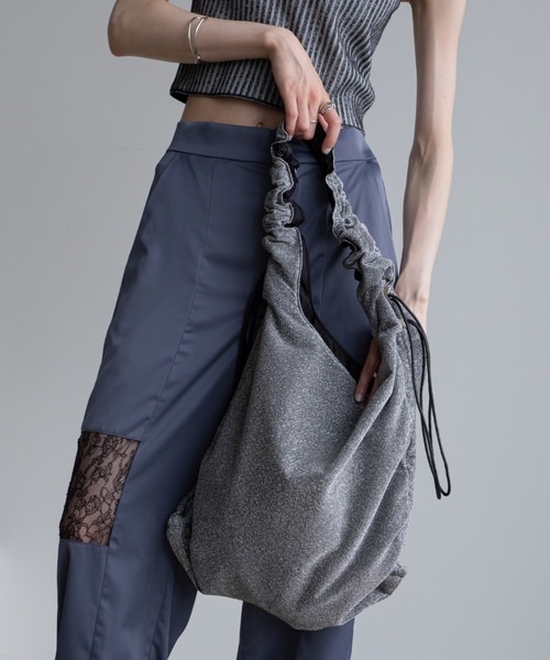 VACANCY(ヴァカンシー)の「ドロストラメトートバッグ(トートバッグ・レディース・シルバー/ブラウン/グリーン/ダークブルー/レッド/ブラック・FREE)」の17枚目の写真