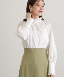 N.（N. Natural Beauty Basic） | ◆スタンドフリルネックブラウス(シャツ/ブラウス)