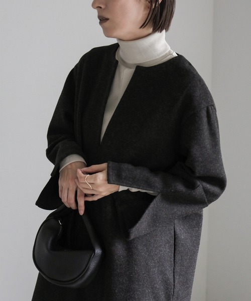 select MOCA(セレクトモカ)の「キーネックスリットスリーブワンピース(ワンピース・レディース・カーキオリーブ/ブラック/グレイッシュベージュ・FREE)」の5枚目の写真