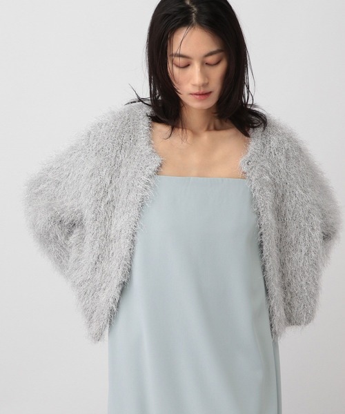 ラメフェザーカーディガン