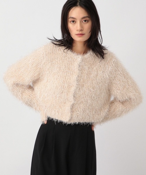 ラメフェザーカーディガン