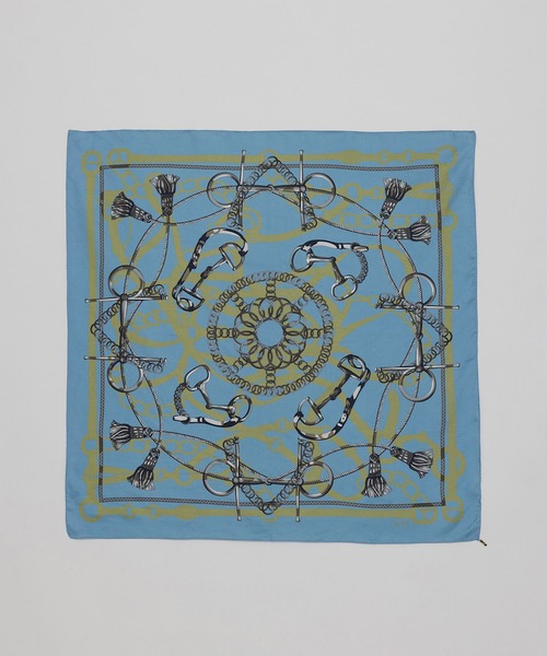 ROPE'（ロペ）の「ROPE'アーカイブパターンシルクスカーフ/Sサイズ（バンダナ/スカーフ・レディース・サックスブルー/ベージュ/ホワイト/スミクロ/オレンジ/オフホワイト・FREE）」の13枚目の写真