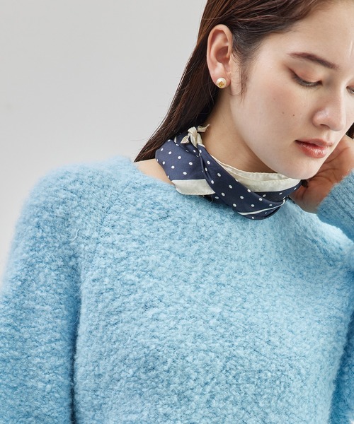 ROPE'（ロペ）の「ROPE'アーカイブパターンシルクスカーフ/Sサイズ（バンダナ/スカーフ・レディース・サックスブルー/ベージュ/ホワイト/スミクロ/オレンジ/オフホワイト・FREE）」の14枚目の写真