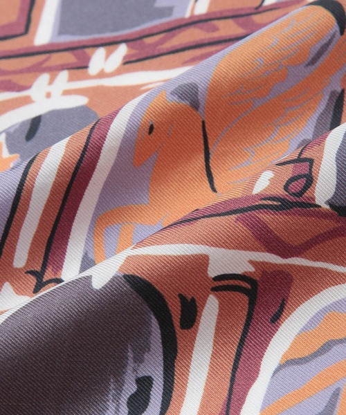 ROPE'（ロペ）の「ROPE'アーカイブパターンシルクスカーフ/Sサイズ（バンダナ/スカーフ・レディース・サックスブルー/ベージュ/ホワイト/スミクロ/オレンジ/オフホワイト・FREE）」の17枚目の写真