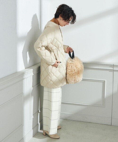 TAION×LIMONTA EAST 別注ウエスト切替えノーカラーダウン 黒M ◇【WEB限定】【TAION×LIMONTA EAST】別注ウエスト切替えノー